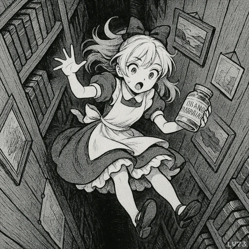 落下するアリス